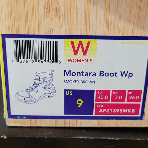 Euc Ahnu Montara Boot Wp smokey brown size 9 - Picture 6 of 7